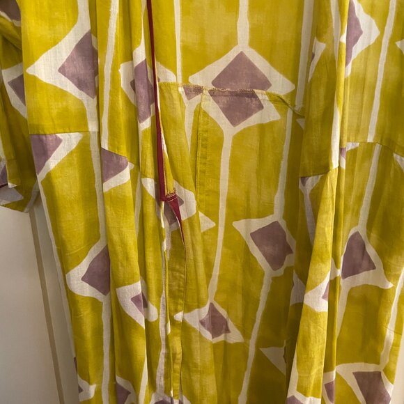 Dolma Iris Bohemian Geometric Long Wrap Dress with Tassels Size Medium - Picture 8 of 11